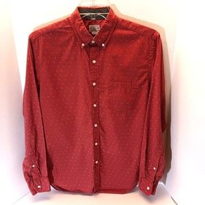 J Crew Shirt Mens M Button Down Multicolor Long Sleeve Print Pocket